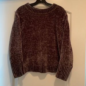 🧡Sophie Rue Olive Green/Grey Chenille Sweater